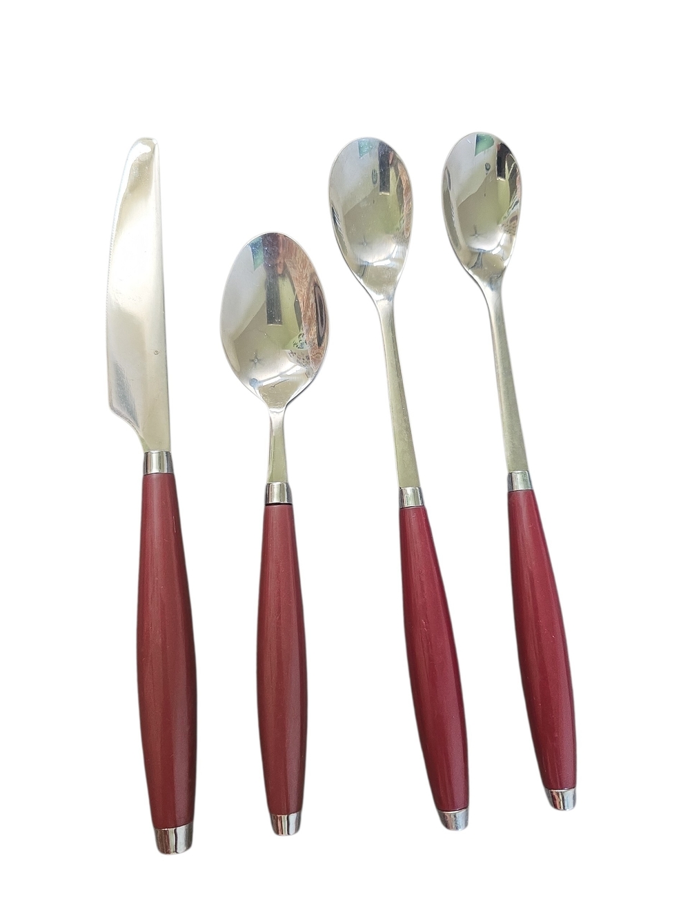 Fiesta Red Handle Stainless Flatware Set - 4 Pieces